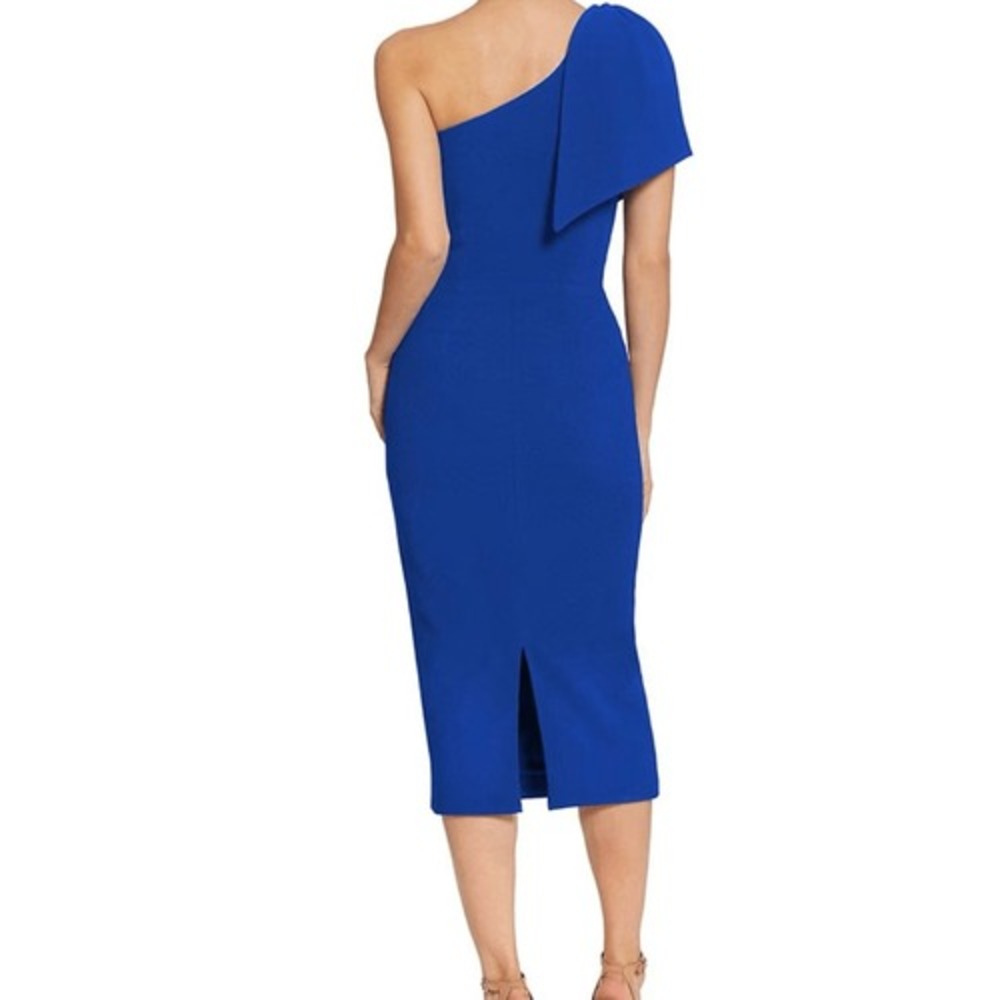 Dress the Population Tiffany One Shoulder Midi Dress, Electric Blue, Small, NWT - Picture 4 of 9